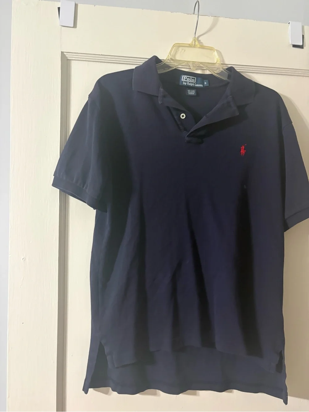 Vintage Polo by Ralph Lauren Men’s Classic Navy Polo Shirt with Red Pony
